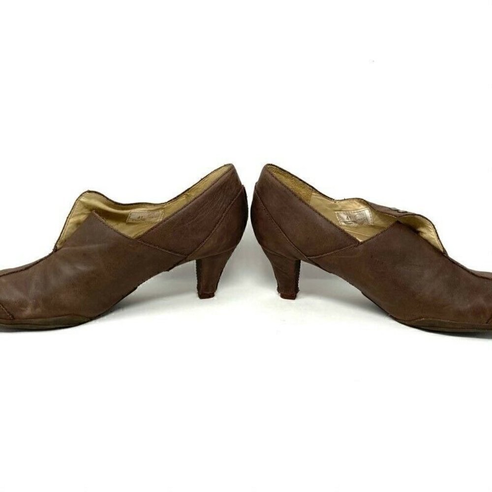 Sergio Tomani Boots Brown Leather Square Toe 10 - Picture 4 of 9
